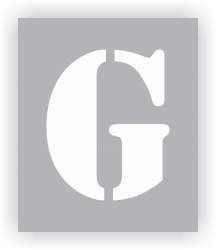 Letter G Stencil