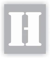 Letter H Stencil