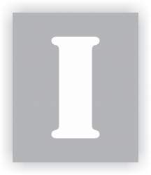 Letter I Stencil