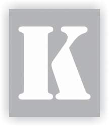 Letter K Stencil