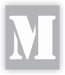 Letter M Stencil
