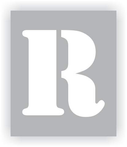 Letter R Stencil