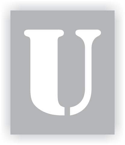 Letter U Stencil