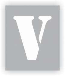 Letter V Stencil
