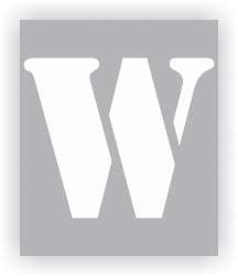 Letter W Stencil