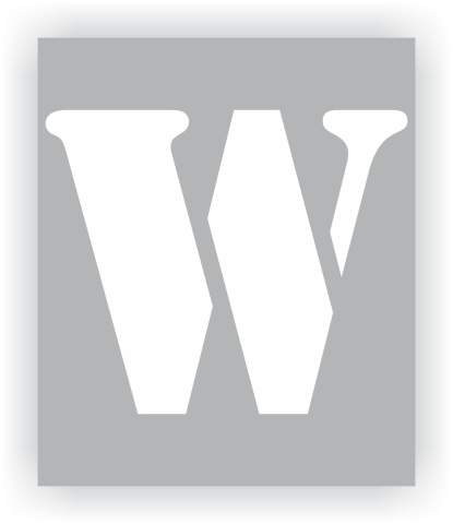 Letter W Stencil