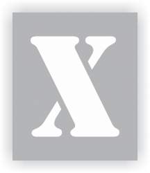 Letter X Stencil