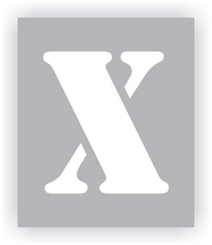 Letter X Stencil