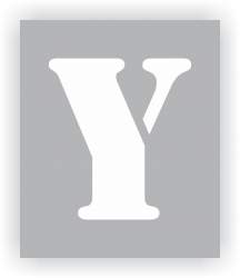 Letter Y Stencil
