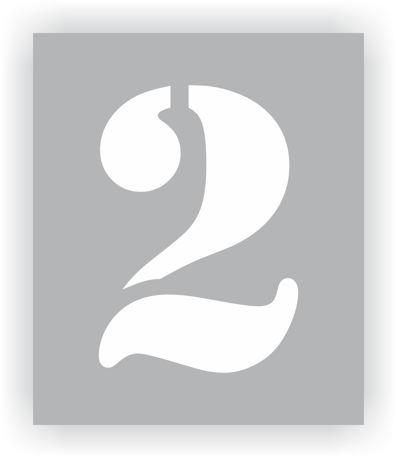Number Two (2) Stencil Custom Laser Cut Spray Paint Stencil | Lazer Designs