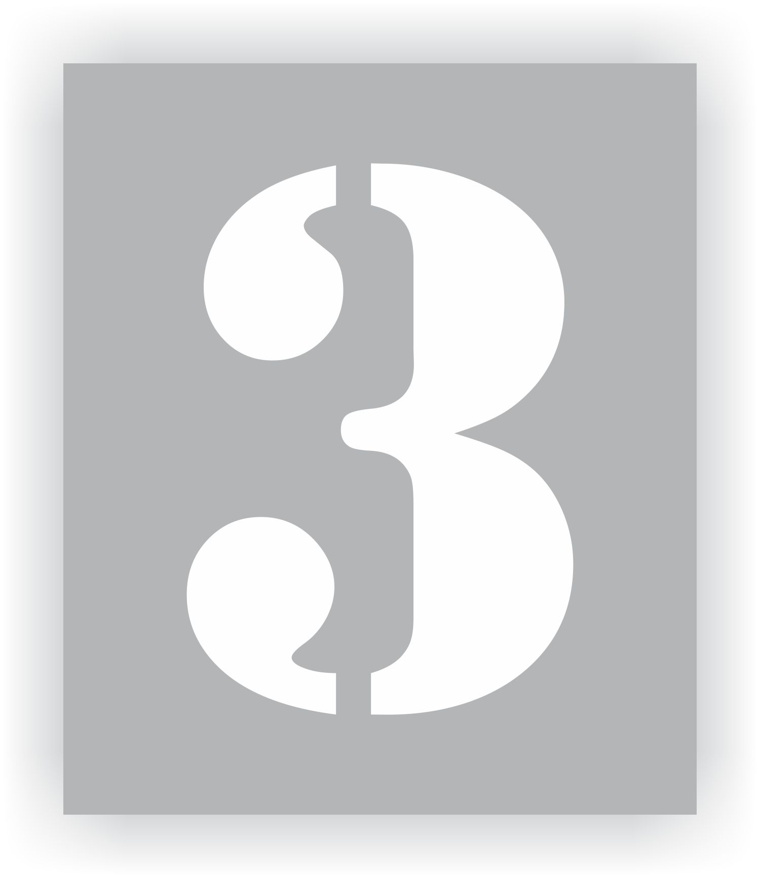 Number Three (3) Stencil Custom Laser Cut Spray Paint Stencil | Lazer Designs