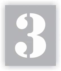 Number 3 Stencil