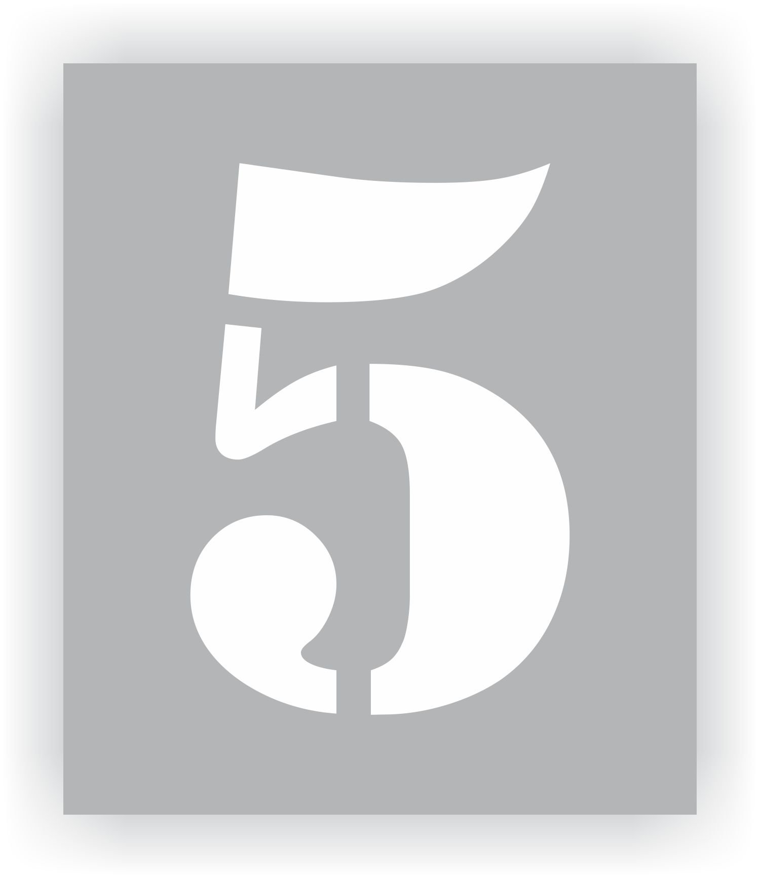 Number Five (5) Stencil Custom Laser Cut Spray Paint Stencil | Lazer
