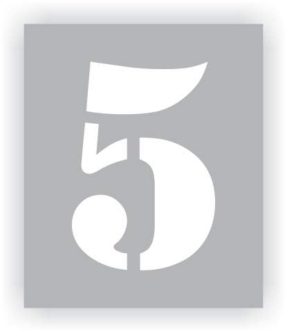 Number 5 Stencil
