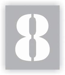 Number 8 Stencil