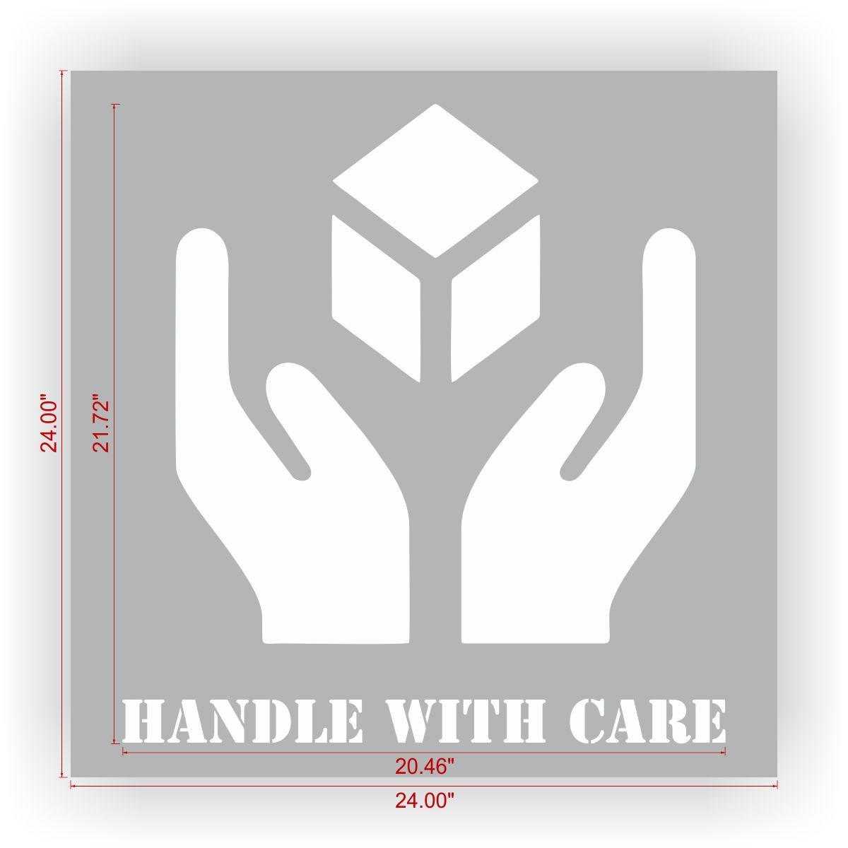 HANDLE WITH CARE Stencil