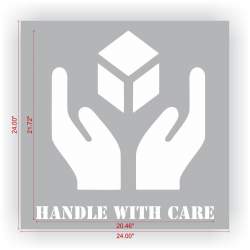HANDLE WITH CARE Stencil
