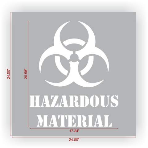 HAZARDOUS MATERIAL Stencil