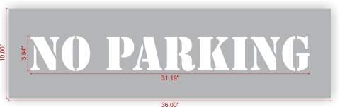 NO PARKING Stencil