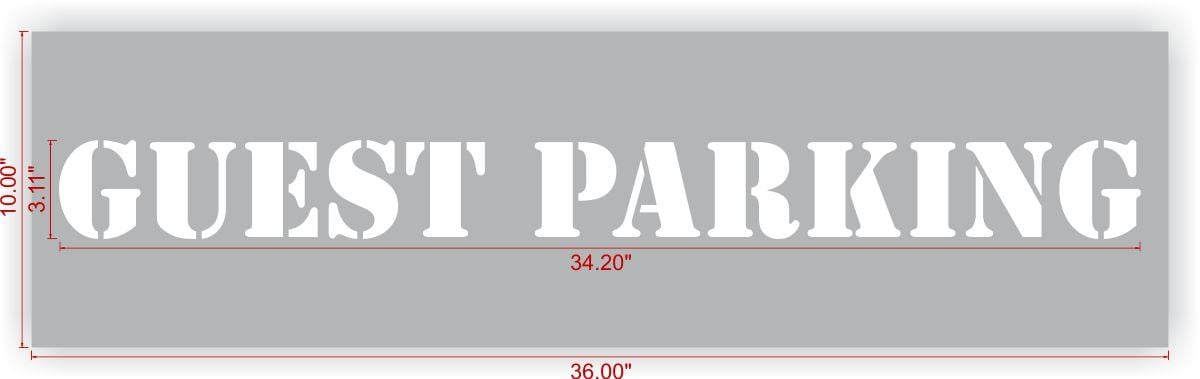 GUEST PARKING Stencil