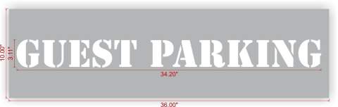 GUEST PARKING Stencil
