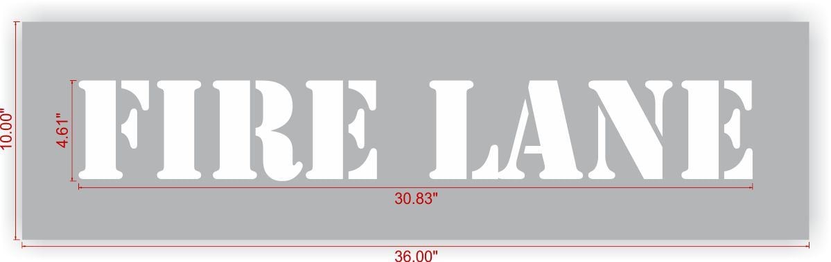 FIRE LANE Stencil