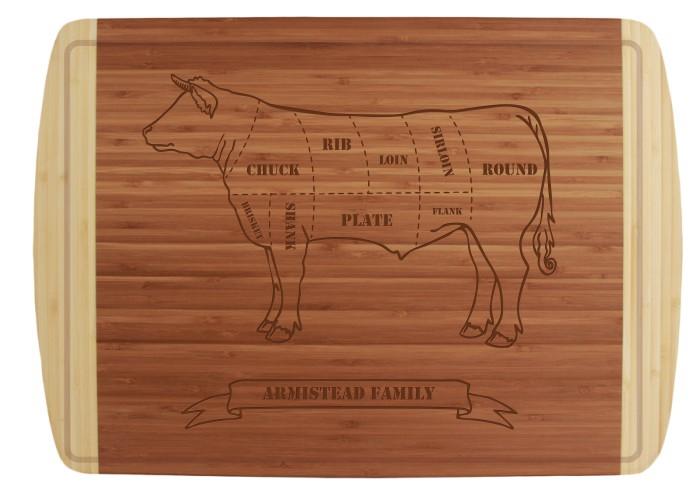 Beef Design Totally Bamboo 18" x 12.5" Groove Cutting Board
