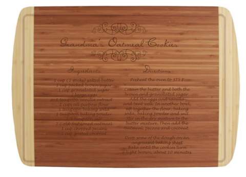 Recipe Design Totally Bamboo 18" x 12.5" Groove Cutting Board