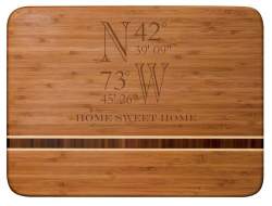 Coordinates Bamboo 11x15" Engraved Cutting Board