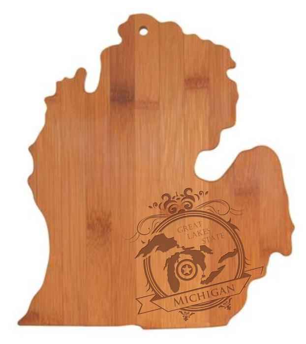 Personalized Michigan Cutting Board