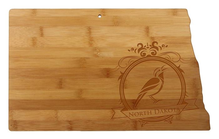 Personalized North Dakota Cutting Board