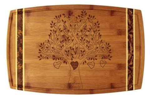 Family Tree Design Totally Bamboo 18" x 11 3/4" Marbled Cutting Board