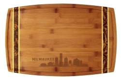 Milwaukee, Wisconsin City Skyline Cutting Board