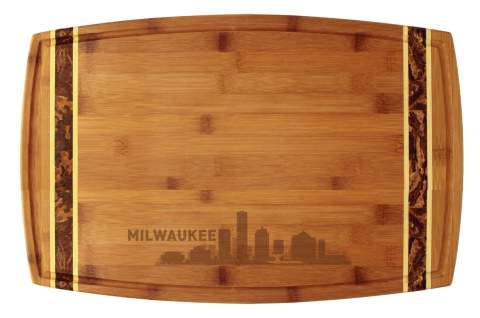 Milwaukee, Wisconsin City Skyline Cutting Board