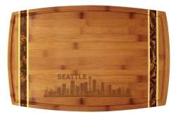 Seattle, Washington City Skyline Cutting Board