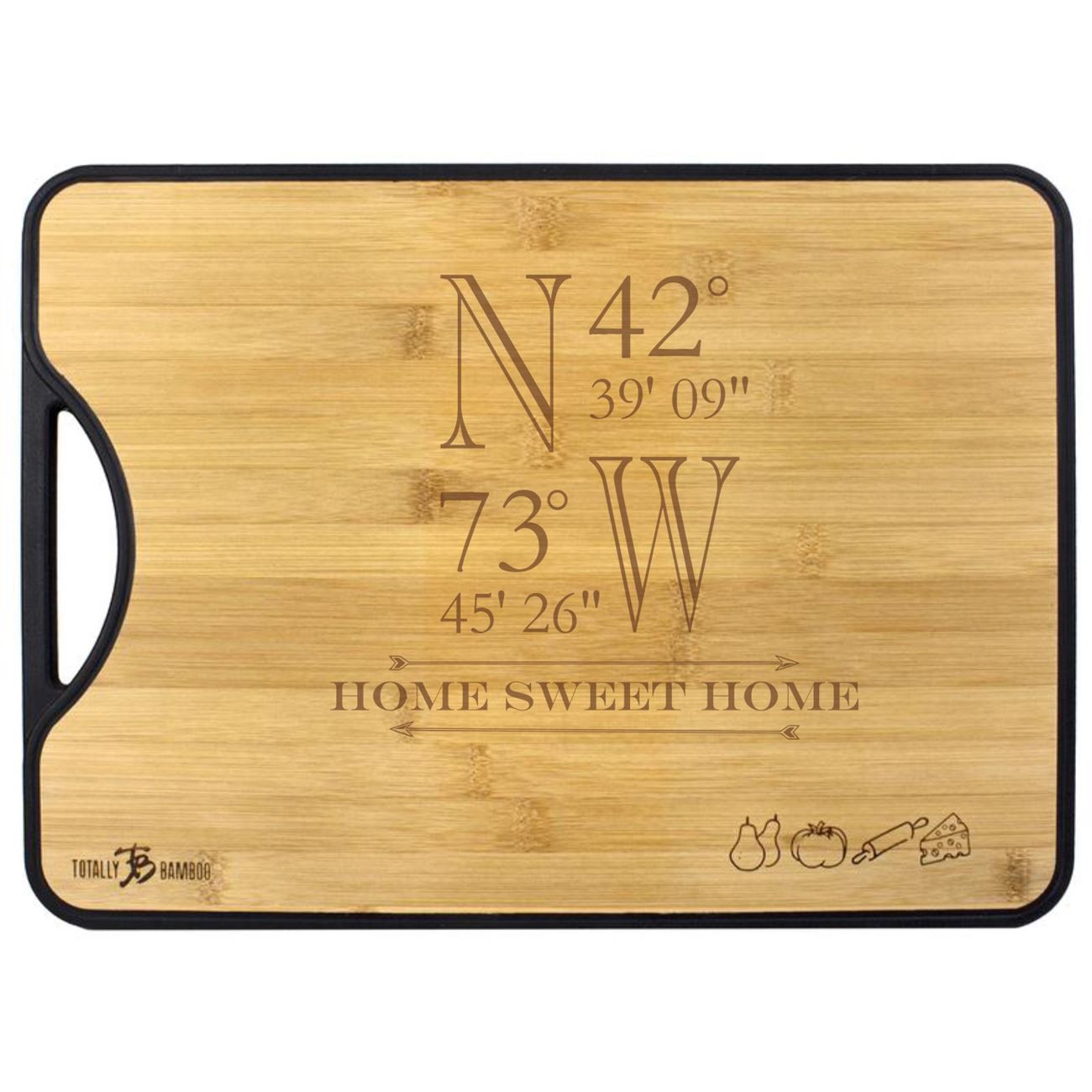 Coordinates Bamboo+Poly 2-in-1 Personalized Cutting Board 15x11"