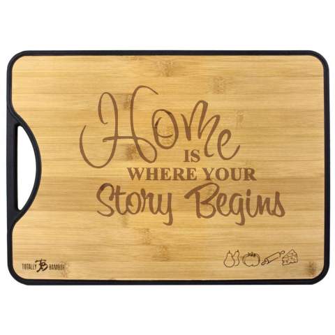 Home is Where Your Story Begins Bamboo+Poly 2-in-1 Personalized Cutting Board 15x11"