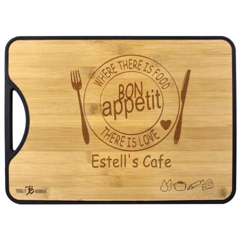 Bon Appetit Bamboo+Poly 2-in-1 Personalized Cutting Board 15x11"