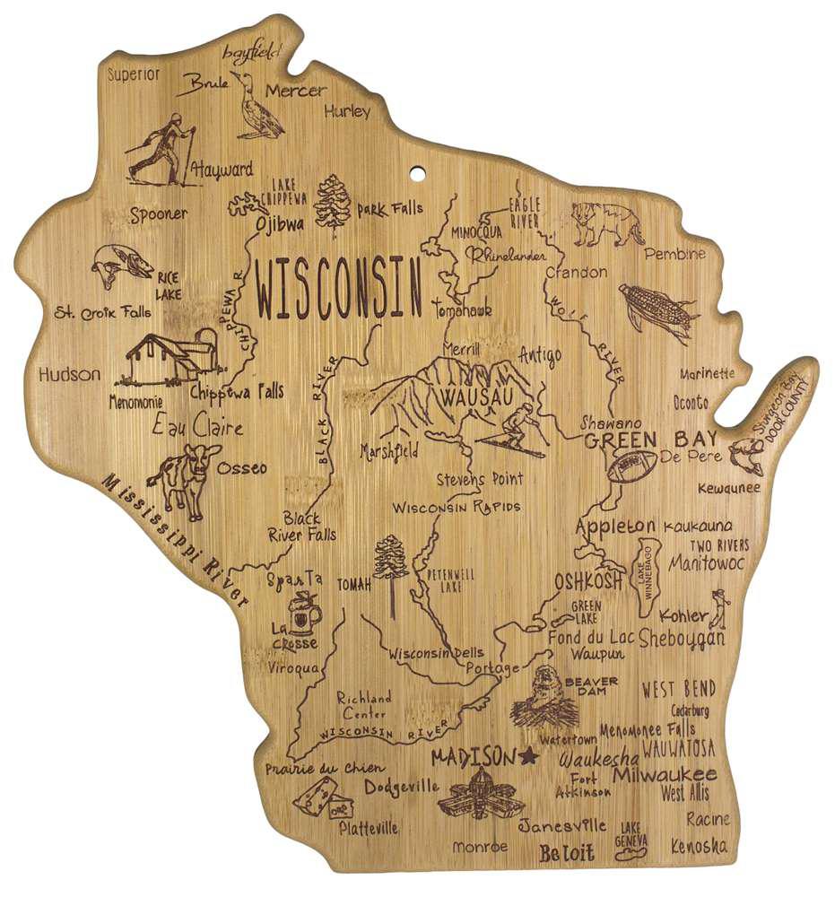 Wisconsin Destinations Cutting Board