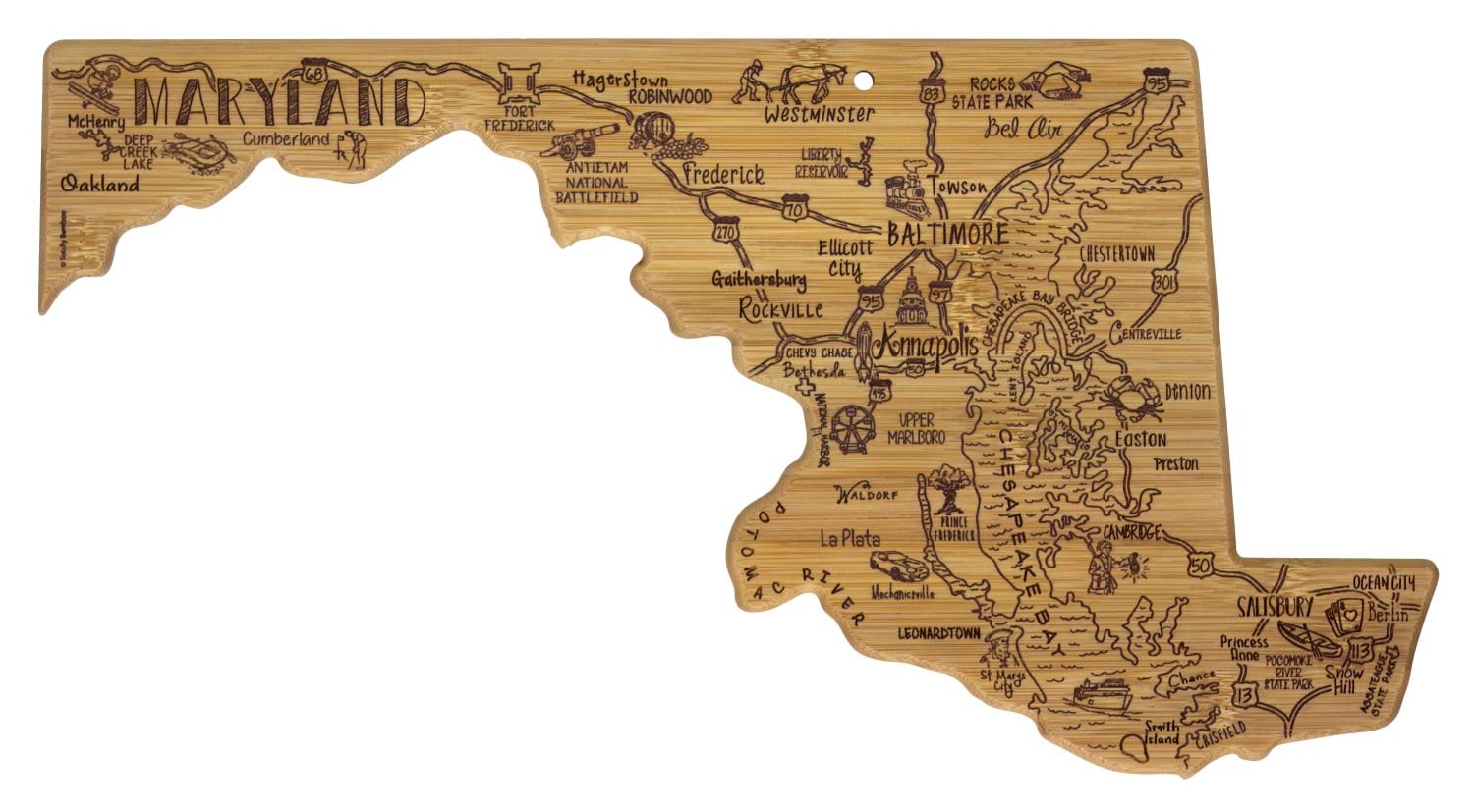 Maryland Landmarks Cutting Board