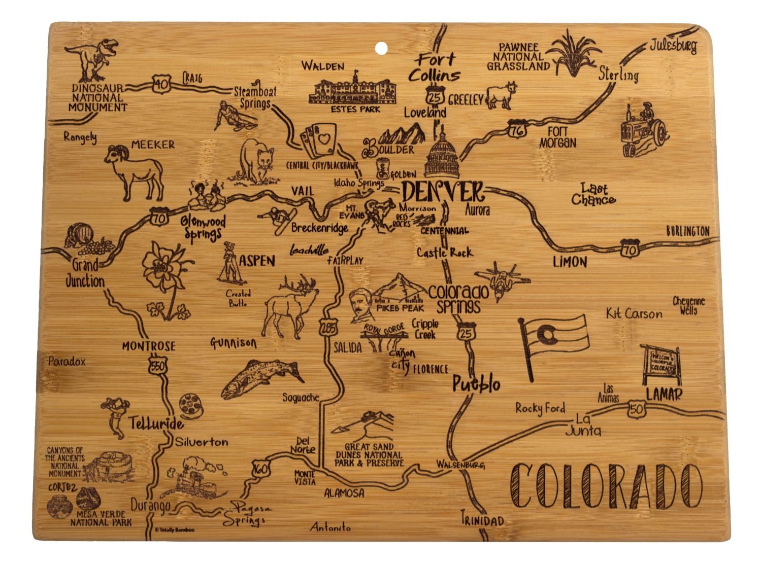 Colorado Landmarks Cutting Board
