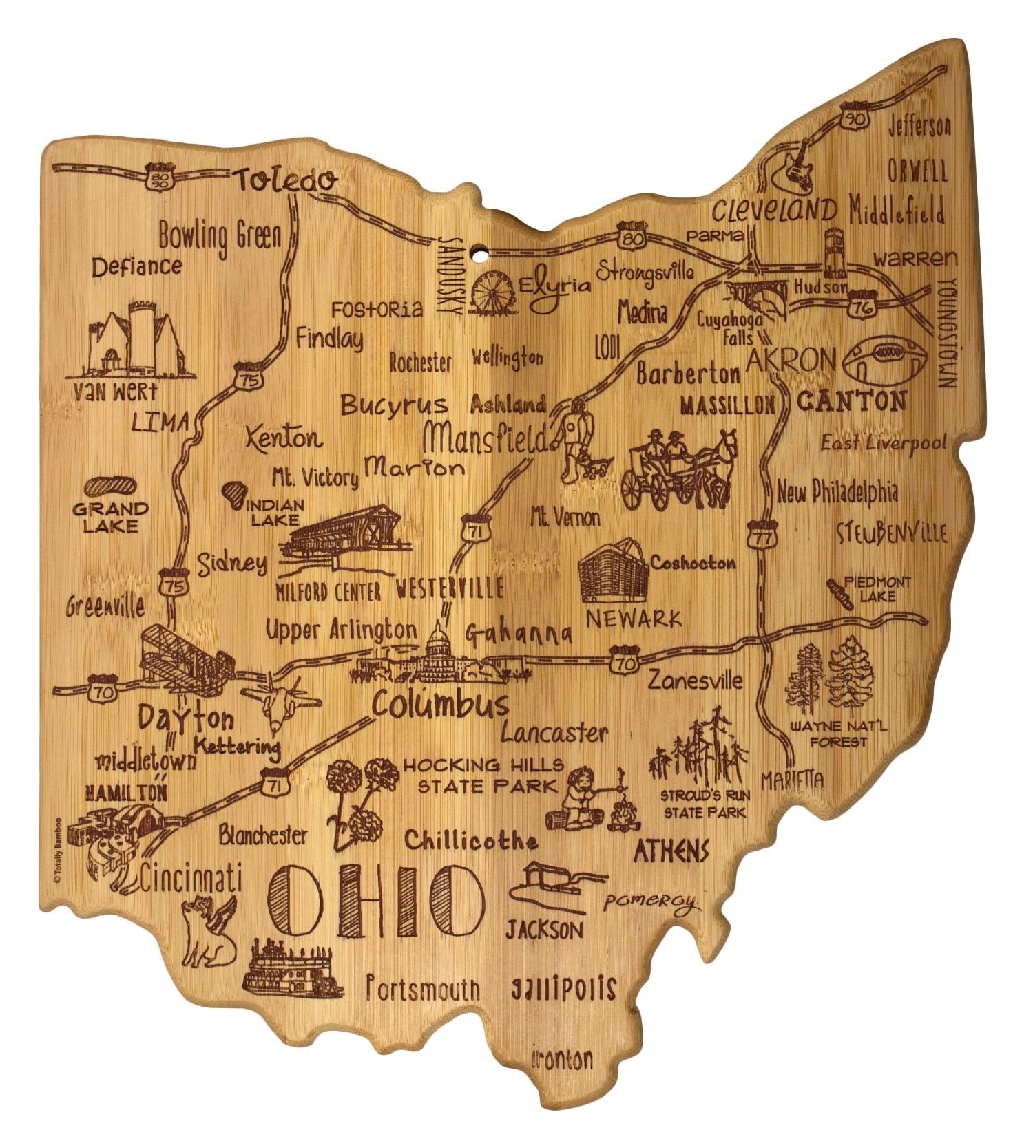 Ohio Landmarks Cutting Board