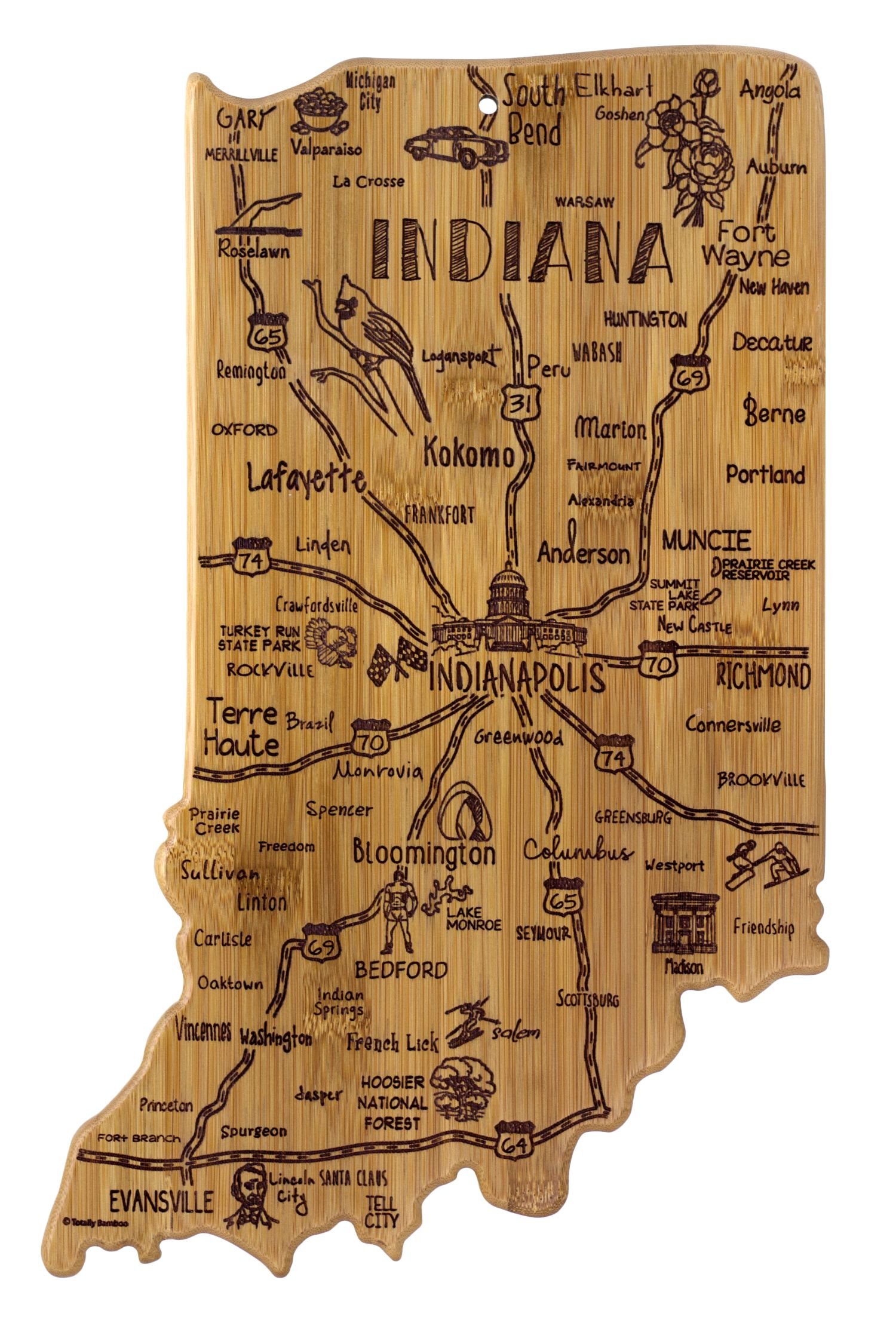 Indiana Landmarks Cutting Board