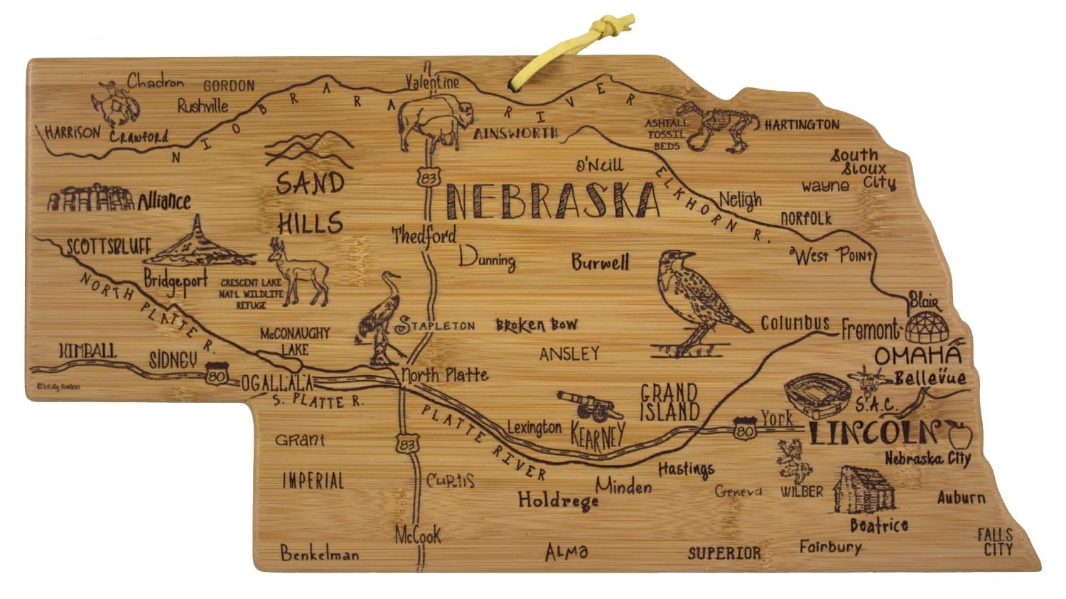 Nebraska Landmarks Cutting Board