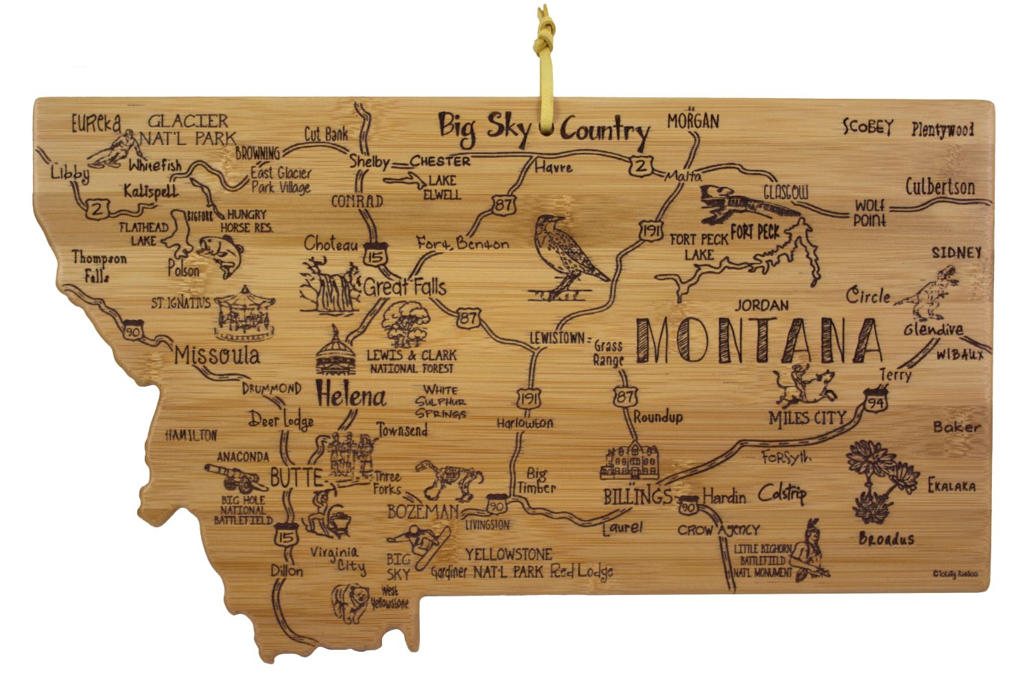 Montana Landmarks Cutting Board