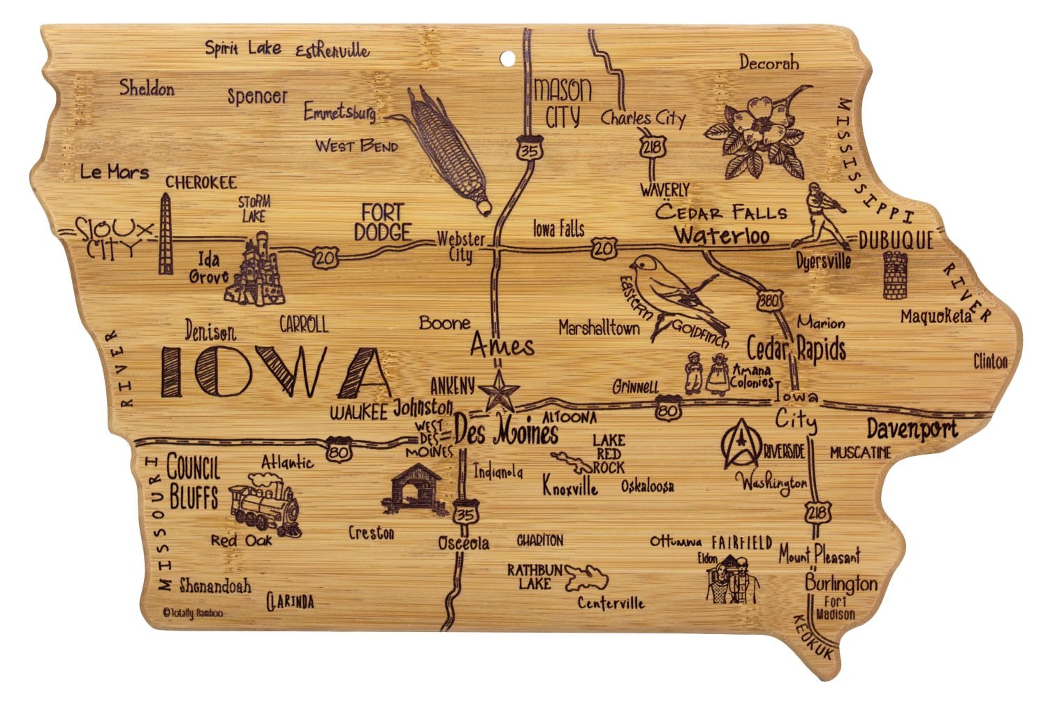 Iowa Landmarks Cutting Board