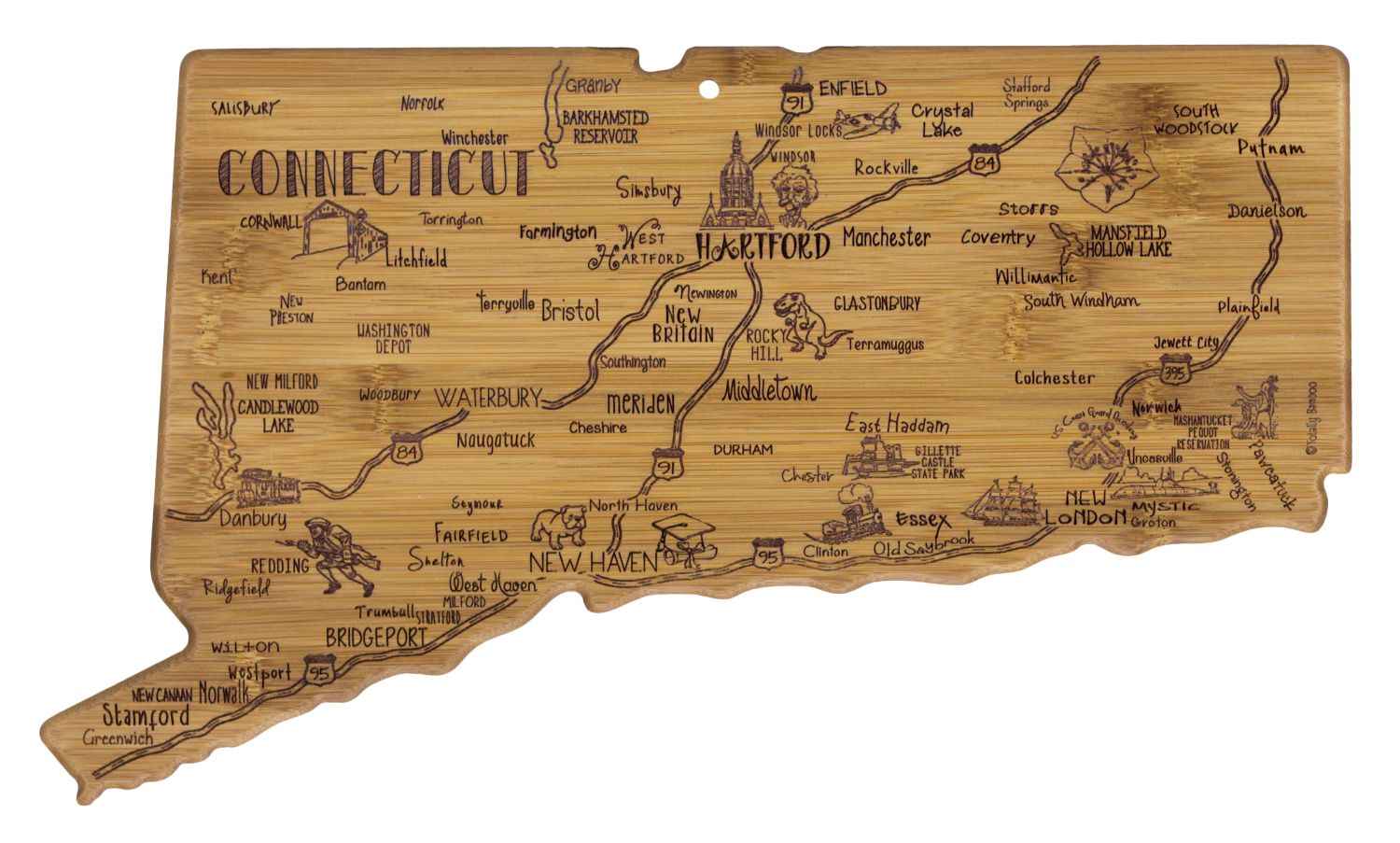Connecticut Landmarks Cutting Board