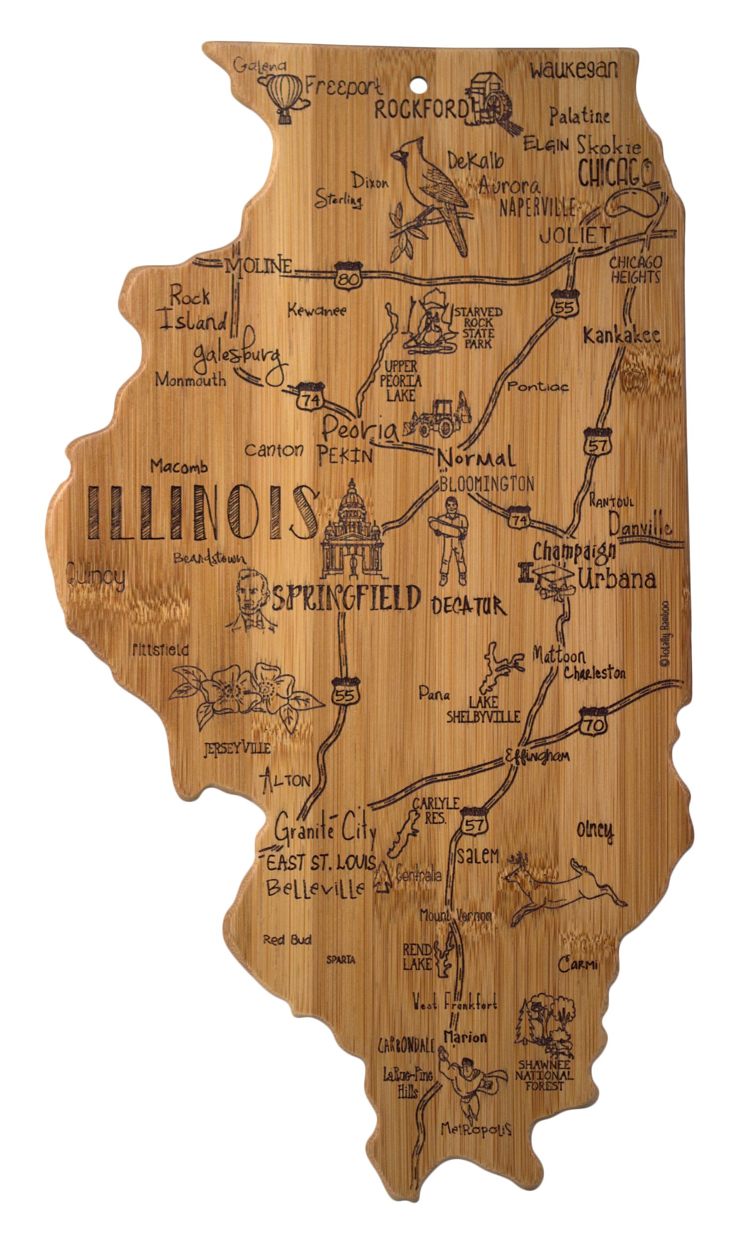 Illinois Landmarks Cutting Board