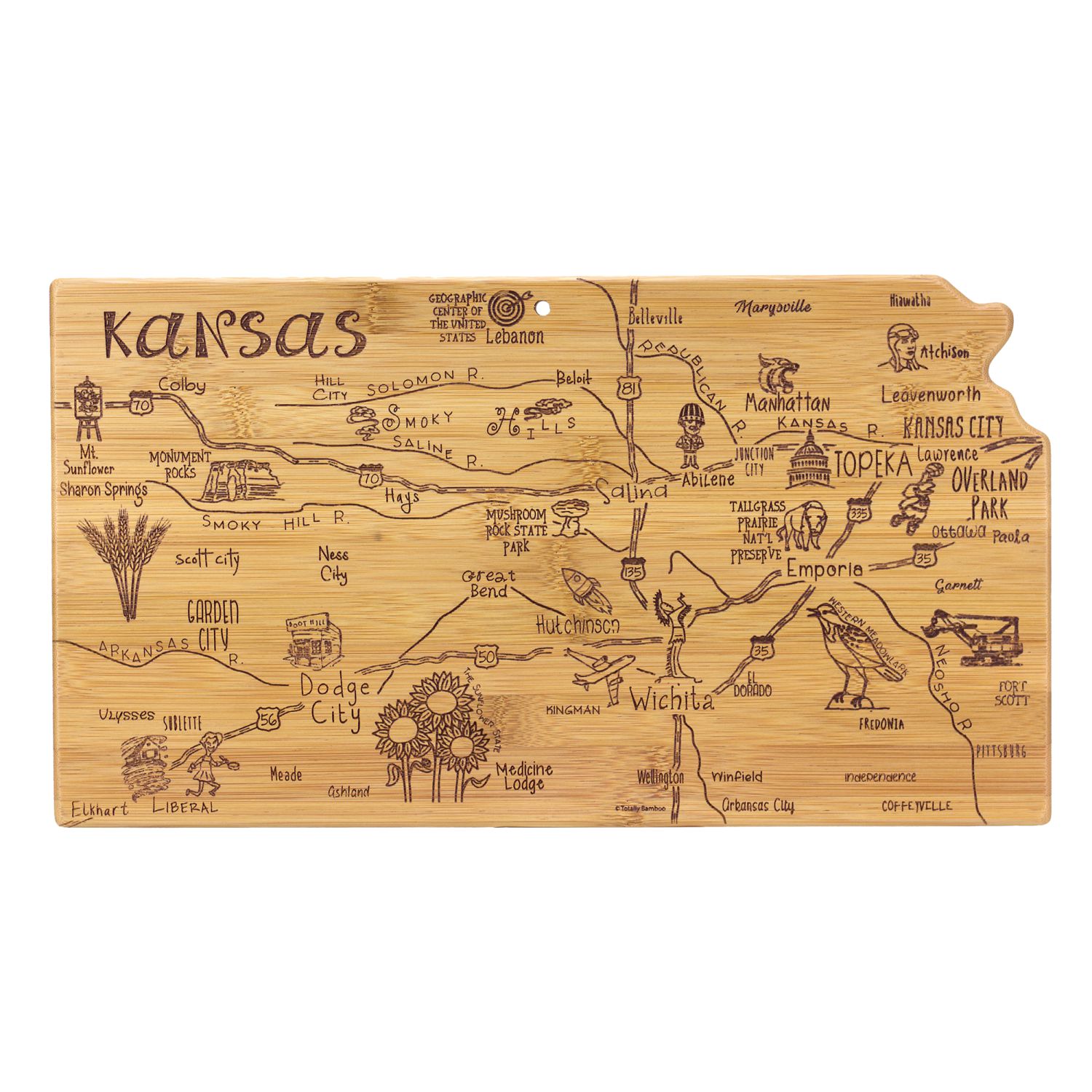 Kansas Landmarks Cutting Board