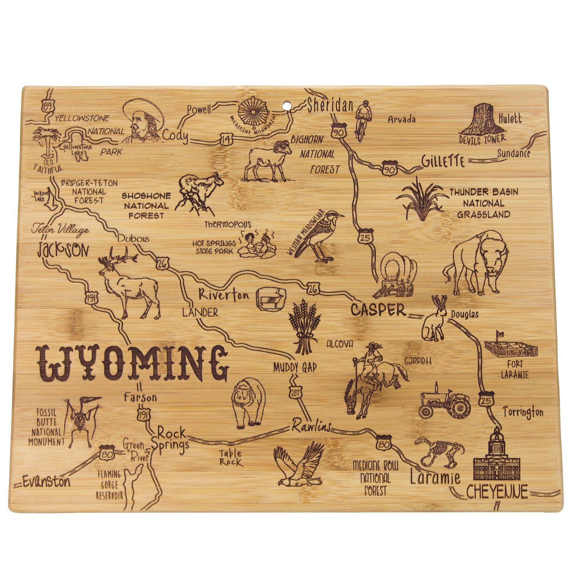 Wyoming Destinations Cutting Board